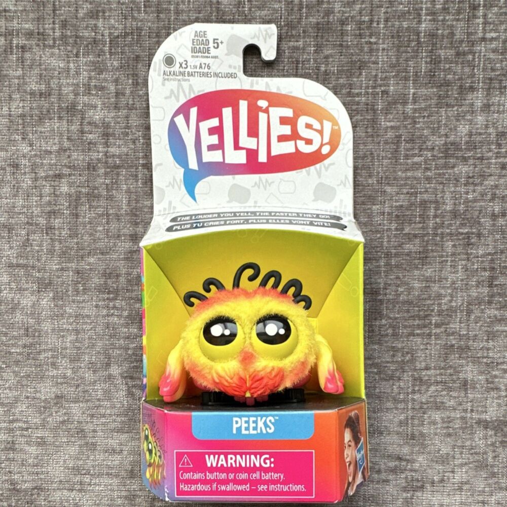Yellies! Peeks Battery Operated Interactive Yellow/Orange Spider Toy